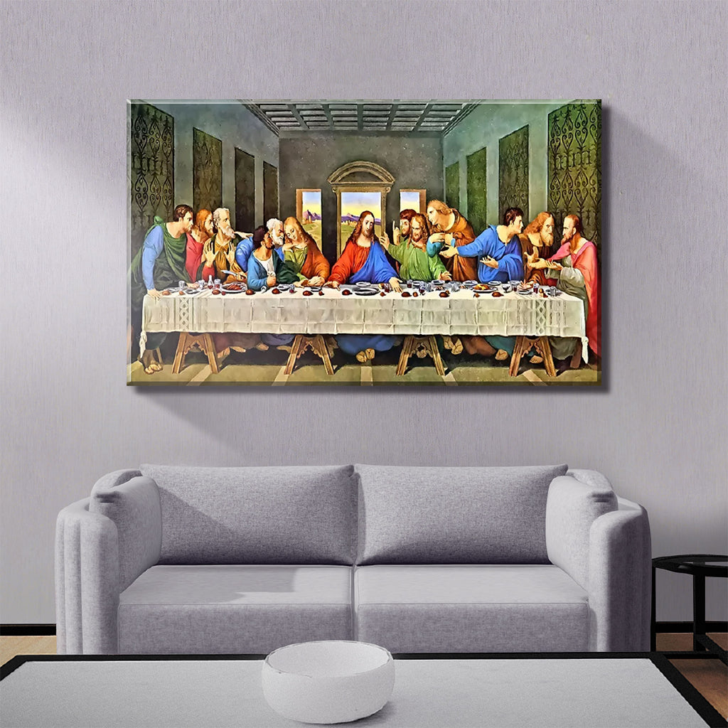 Quadro Decorativo Santa Ceia Mosaico Sala Quarto Escritorio Hall