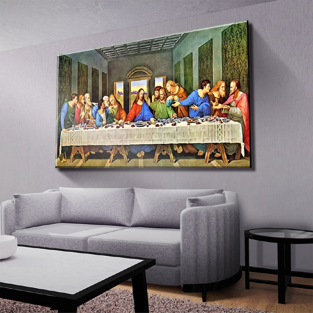 Quadro Decorativo Santa Ceia Mosaico Sala Quarto Escritorio Hall