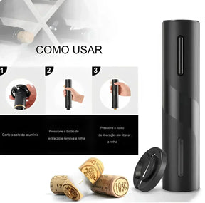 Abridor de Vinho Elétrico 4 em 1